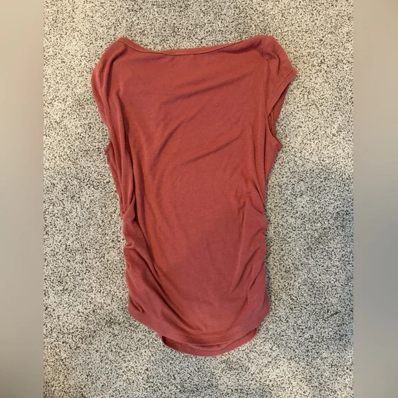 Rust Cap-Sleeve Ribbed - Picture 2 of 2